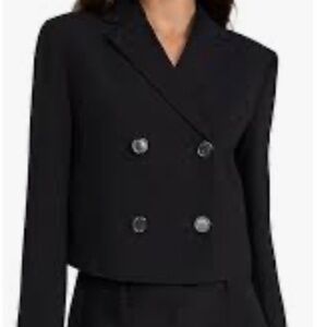 Theory Mikey Black Stretch Cotton Blazer Jacket Women’s Size M